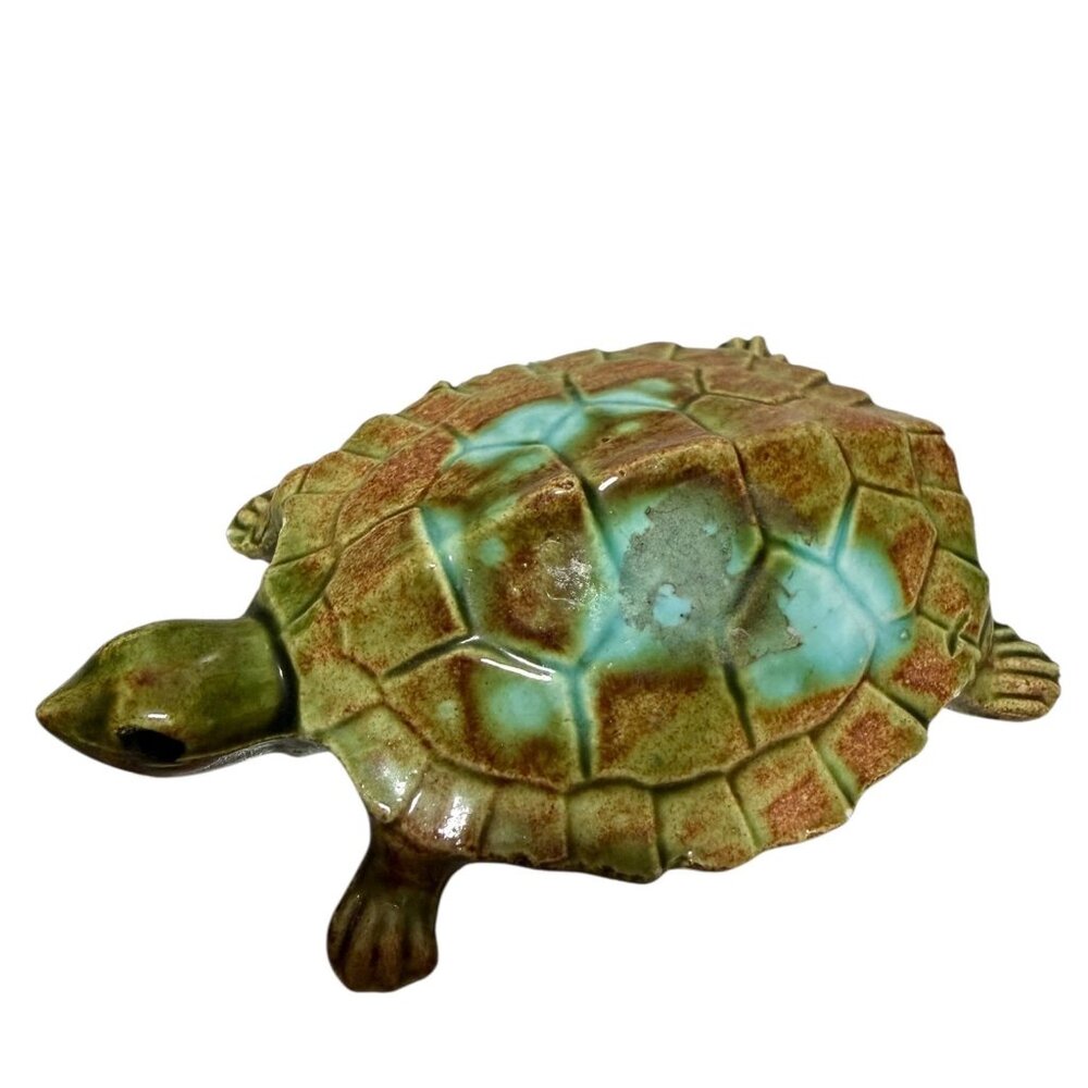 Turtle Faux Plant Holder Ceramic Figurine Set Decor - Picture 7 of 11